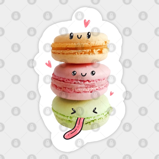 Macarons Sticker by kostolom3000